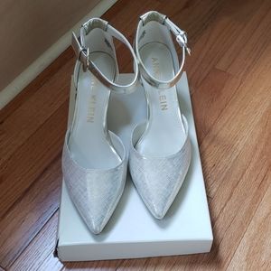 Anne Klein silver dress heels
